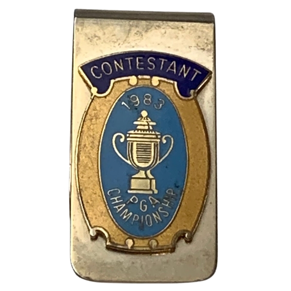 Fuzzy Zoellers 1983 PGA Championship at Riviera CC Contestant Badge - Mazzeo Collection