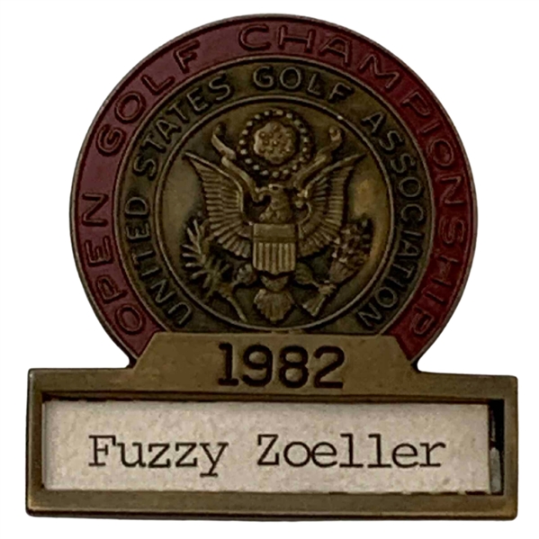 Fuzzy Zoellers 1982 US Open at Pebble Beach Contestant Badge - Mazzeo Collection