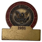 Fuzzy Zoellers 1986 US Open at Shinnecock Hills Contestant Badge - Mazzeo Collection