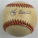 Yogi Berra Signed Rawlings American League Baseball & Golfing Photo - Mazzeo Collection JSA ALOA