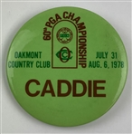 1978, 1980 & 1989 Fuzzy Zoeller PGA Championship Caddie Badges from Mazzeo Collection - Nicklaus & Stewart Wins