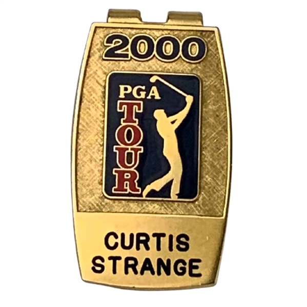 Curtis Stranges 2000 PGA Tour Player Money Clip Badge - Mazzeo Collection