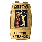 Curtis Stranges 2000 PGA Tour Player Money Clip Badge - Mazzeo Collection