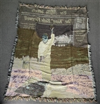 Arnold Palmer The King Bids Farewell Open St Andrews Swilken Bridge Woven Tapestry Throw Blanket