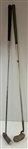 A Group of Vintage and Antique Golf Clubs Including H&B PowerBilt Woods and a Hickory-Shafted Niblick