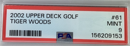 A Group of Graded 2002 Upper Deck Golf Tiger Woods Trading Cards