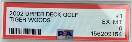 A Group of Graded 2002 Upper Deck Golf Tiger Woods Trading Cards