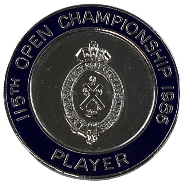 Fuzzy Zoellers 1986 Open Championship Royal Birkdale Contestant Badge - Mazzeo Collection