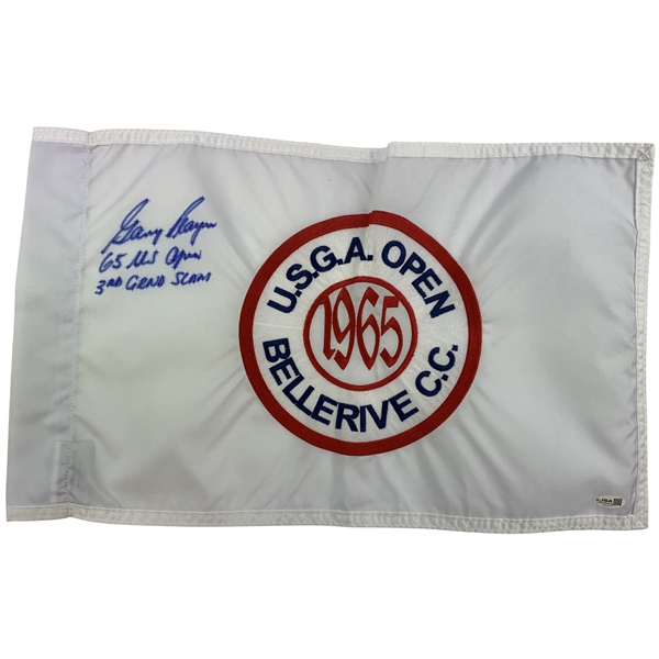 Gary Player Signed 1965 U.S. Open Bellerive Country Club Commemorative Golf Flag JSA #CK13779