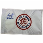 Gary Player Signed 1965 U.S. Open Bellerive Country Club Commemorative Golf Flag JSA #CK13779