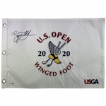Bryson DeChambeau Signed 2020 U.S. Open Winged Foot Official Embroidered Pin Flag JSA#CN16952