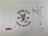 Bryson DeChambeau Signed 2020 U.S. Open Winged Foot Official Embroidered Pin Flag JSA#CN16952
