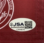 Justin Rose Signed 2013 US Open at Merion Red Screen Flag JSA#CK44876