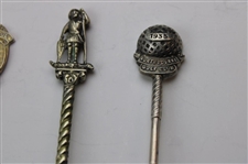 Four (4) Various Vintage Golf Themed Sterling Silver Spoons