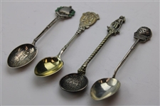 Four (4) Various Vintage Golf Themed Sterling Silver Spoons