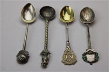 Four (4) Various Vintage Golf Themed Sterling Silver Spoons