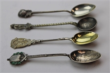 Four (4) Various Vintage Golf Themed Sterling Silver Spoons