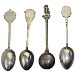 Four (4) Various Vintage Golf Themed Sterling Silver Spoons