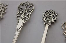 Six (6) Various Vintage Golf Themed Sterling Silver Spoons