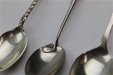 Six (6) Various Vintage Golf Themed Sterling Silver Spoons