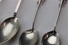 Six (6) Various Vintage Golf Themed Sterling Silver Spoons
