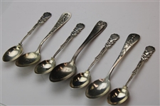 Seven (7) Various Vintage Golf Themed Sterling Silver Spoons