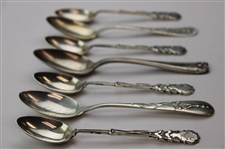Seven (7) Various Vintage Golf Themed Sterling Silver Spoons