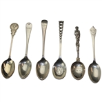Six (6) Various Vintage Golf Themed Sterling Silver Spoons