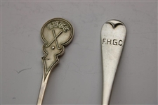 Six (6) Various Vintage Golf Themed Sterling Silver Spoons