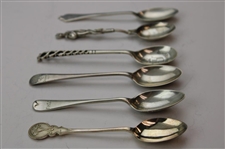 Six (6) Various Vintage Golf Themed Sterling Silver Spoons