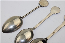 Seven (7) Various Vintage Golf Themed Sterling Silver Spoons