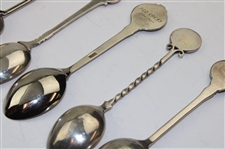 Seven (7) Various Vintage Golf Themed Sterling Silver Spoons