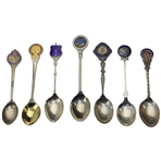Seven (7) Various Vintage Golf Themed Sterling Silver Spoons