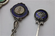 Seven (7) Various Vintage Golf Themed Sterling Silver Spoons