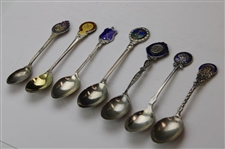 Seven (7) Various Vintage Golf Themed Sterling Silver Spoons