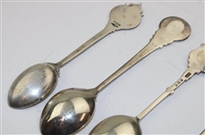 Seven (7) Various Vintage Golf Themed Sterling Silver Spoons