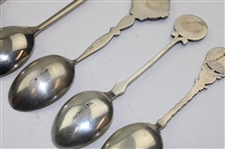 Seven (7) Various Vintage Golf Themed Sterling Silver Spoons