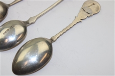 Seven (7) Various Vintage Golf Themed Sterling Silver Spoons