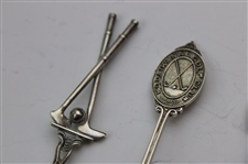 Eight (8) Various Vintage Golf Themed Sterling Silver Spoons