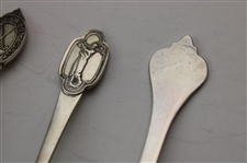 Eight (8) Various Vintage Golf Themed Sterling Silver Spoons