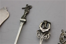 Eight (8) Various Vintage Golf Themed Sterling Silver Spoons