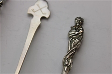 Six (6) Various Vintage Golf Themed Sterling Silver Spoons