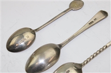 Six (6) Various Vintage Golf Themed Sterling Silver Spoons