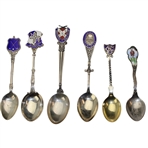 Six (6) Various Vintage Golf Themed Sterling Silver Spoons