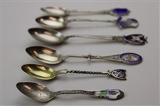 Six (6) Various Vintage Golf Themed Sterling Silver Spoons