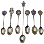 Seven (7) Various Vintage Golf Themed Sterling Silver Spoons