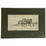 Bill Waugh Signed and Matted Art Print of The Royal and Ancient Clubhouse St Andrews