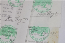 Three (3) Ben Hogan Signed Shady Oaks Country Club Receipts JSA ALOA