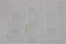 Three (3) Ben Hogan Signed Shady Oaks Country Club Receipts JSA ALOA