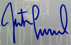A Collection of Upper Deck Golf Trading Cards Featuring Justin Leonard and Colin Montgomerie with Two Authentic Autographs